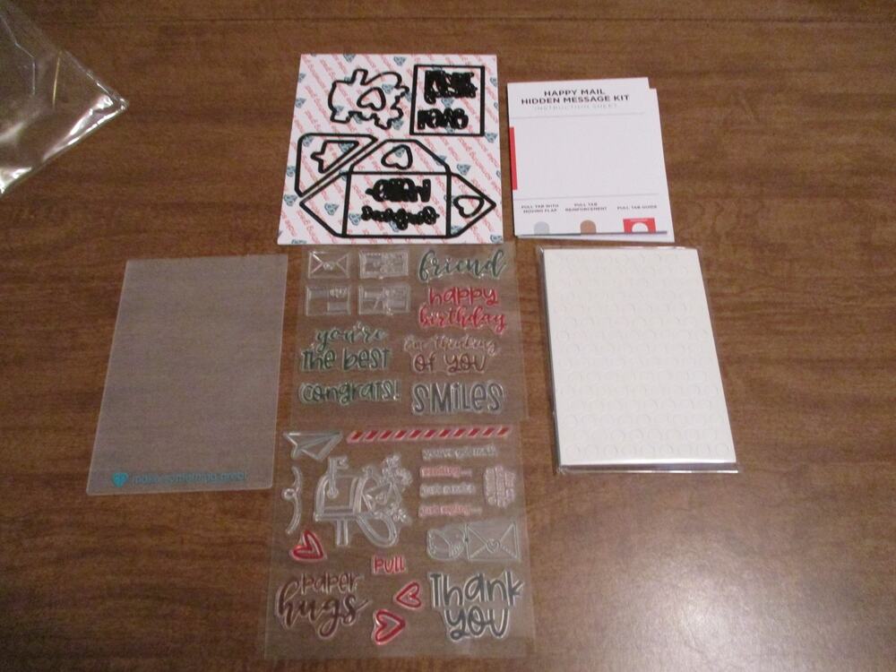 DIAMOND PRESS HAPPY MAIL MESSAGE KIT STAMP & DIE SET